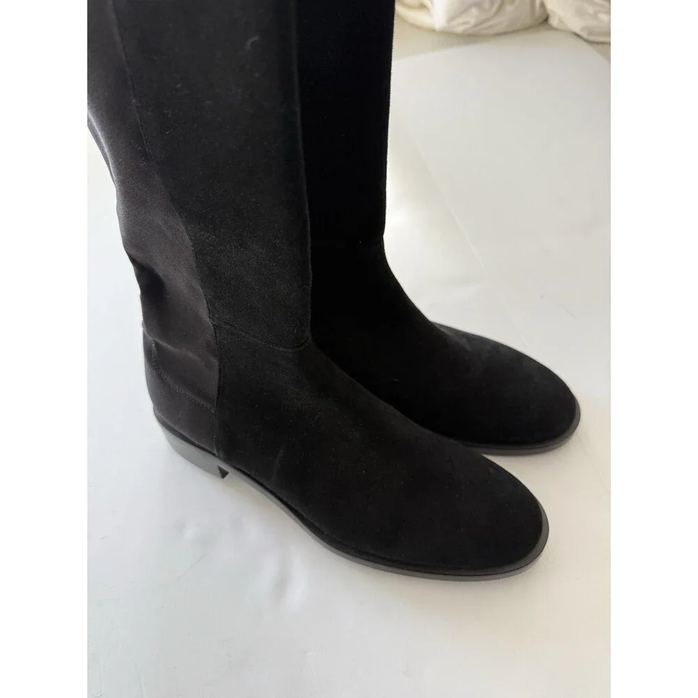 Stuart Weitzman Keelan Suede Knee-High Boots 5050 Black Size 8.5 S5448